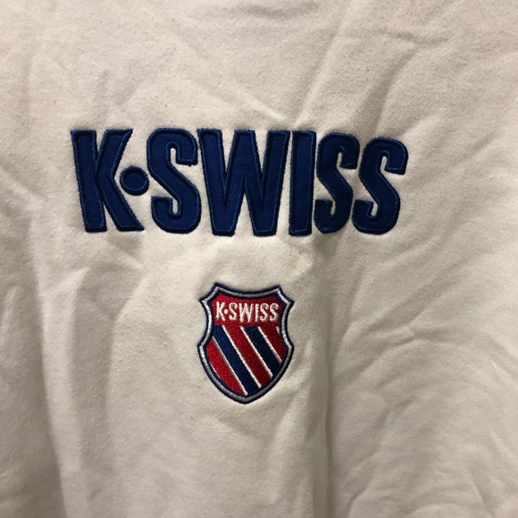 Forever 21 K-Swiss Medium White/Navy Blue/Red sweatshirt - Picture 3 of 5